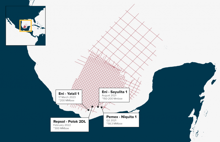 Map of Mexico Discoveries